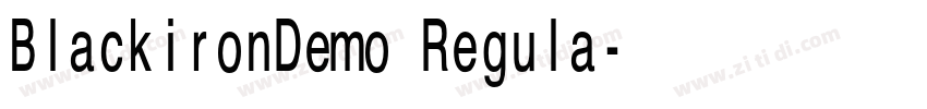 BlackironDemo Regula字体转换